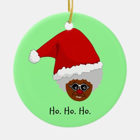 Yes, Virginia, There Is A Black Santa Claus Ceramic Ornament