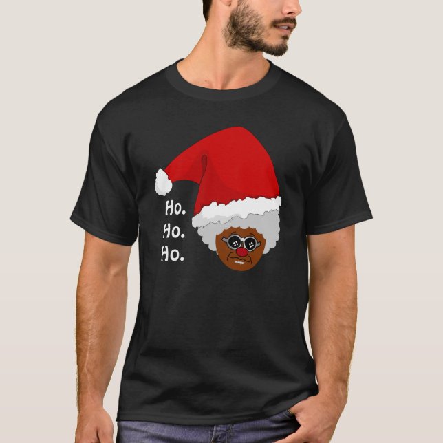 Yes, Virginia, There is a Black Santa Claus T-Shirt (Front)