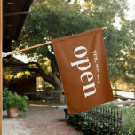 Yes We Are Open Sign | Boho Shop Open House Flag at Zazzle