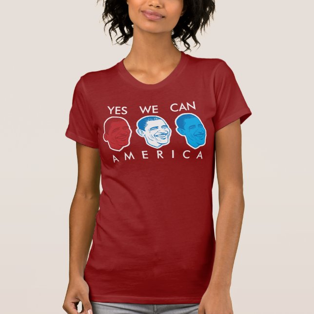 "Yes We Can America" Obama T-shirt (Front)