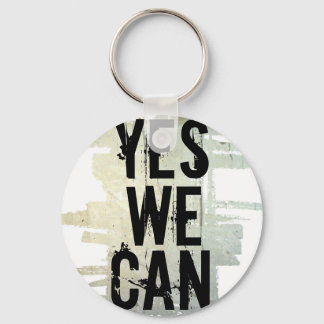 YES WE CAN bckgrnd concrt keych Keychain