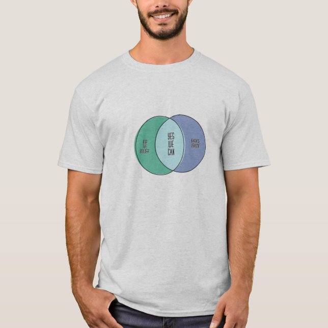 Yes We Can Bob the Builder Barack Obama venn diagr T-Shirt (Front)