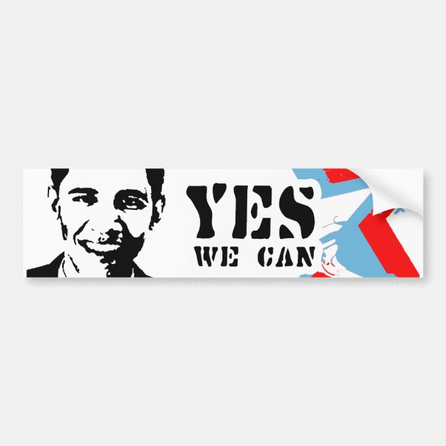YES WE CAN BUMPER STICKER (Front)