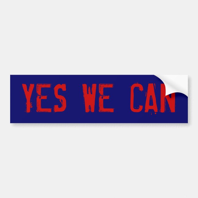 YES WE CAN Bumper Sticker (Front)