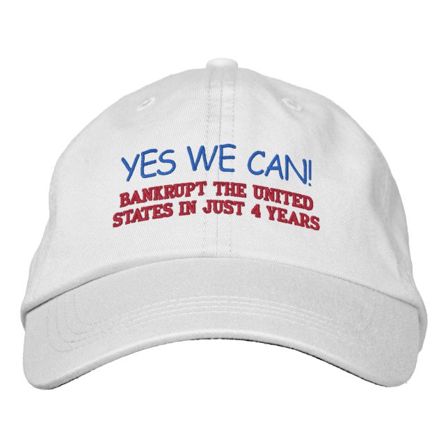 YES WE CAN! EMBROIDERED BASEBALL HAT (Front)