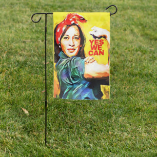 Yes We Can - Harris Walz 2024 Election  Garden Flag