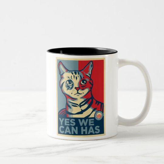 Yes We Can Has Two-Tone Coffee Mug