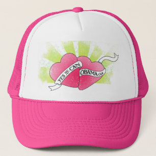 Yes We Can - Obama 08 - Old School Tattoo Style Trucker Hat