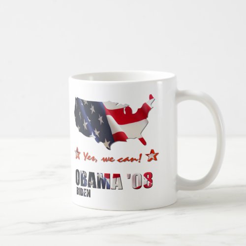 Yes We Can Obama Biden Mug 2008