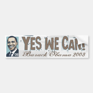 Yes We Can! Obama Bumper Sticker