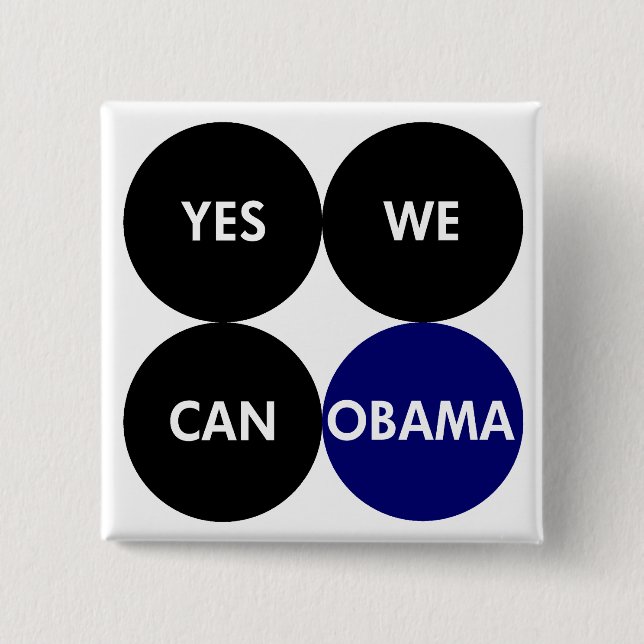 Yes We Can Obama Pin (Front)