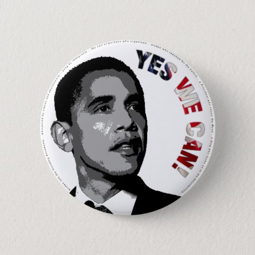 Yes We Can _ Obama Political Button