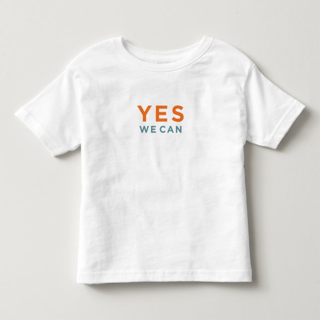 Yes We Can + Obama portrait (2-sided) Toddler T-shirt (Front)