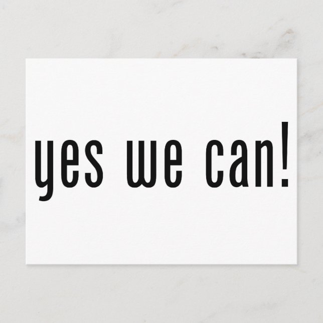 yes we can postcard (Front)