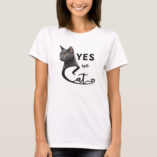 Yes We Cat - Yes We Can T-Shirt (Front)