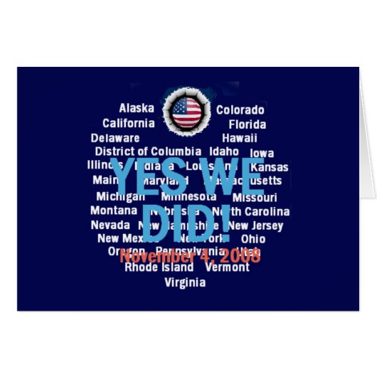 YES WE DID Card (Front Horizontal)