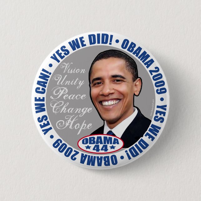 yes We Did President Obama Button (Front)