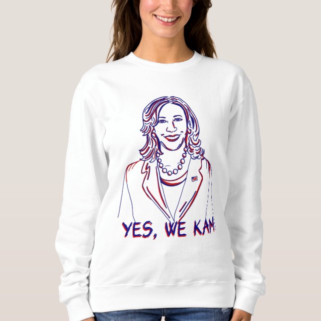 Yes, We Kam! Kamala Harris 2024 Election Sweatshirt (Front)
