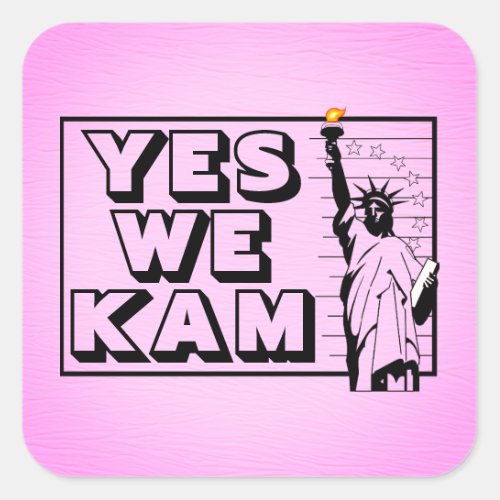 YES WE KAM LADY LIBERTY Harris 2024 Square Sticker