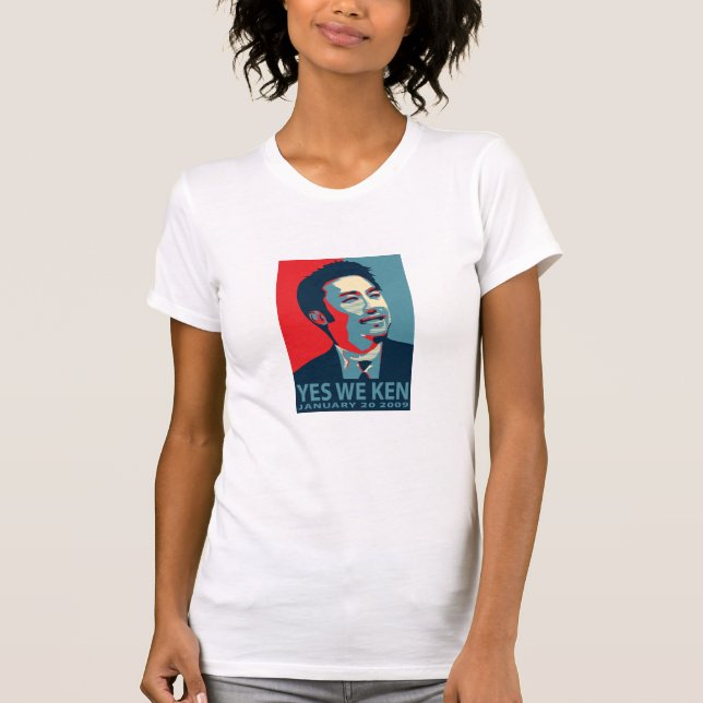 Yes We Ken (Obama) Woman's Distres... - Customized T-Shirt (Front)