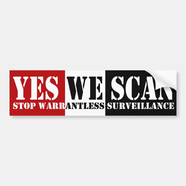 Yes We Scan Bumper Sticker (Front)