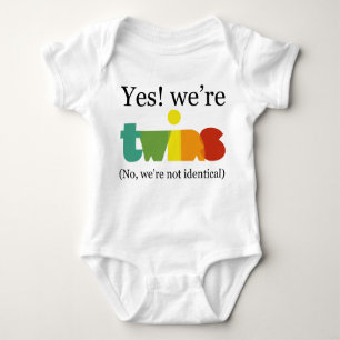 Yes! We're Twins Baby Bodysuit
