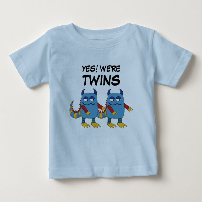 Yes! We're Twins Baby T-Shirt (Front)