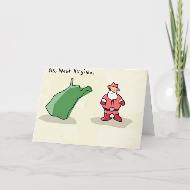 Yes West Virginia Holiday Card (Front)