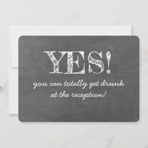 Yes You Can Get Drunk Funny BRIDESMAID CARD