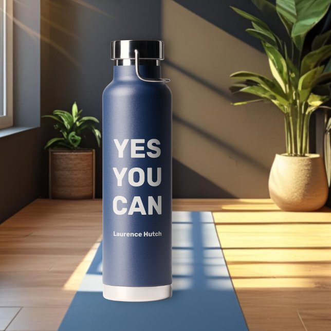 Yes You Can | Minimalist Personalized Name Water Bottle (Creator Uploaded)