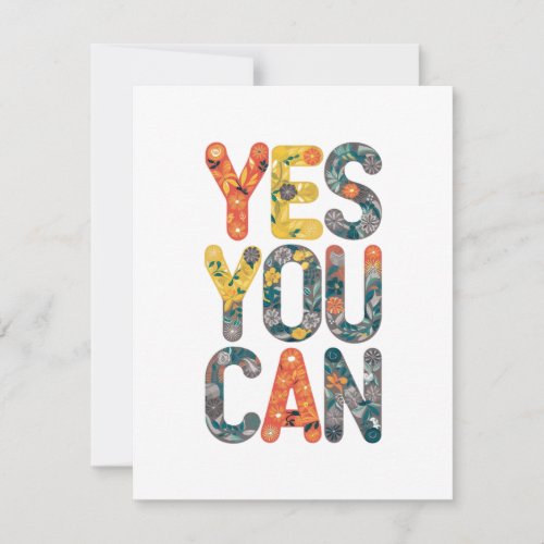 Yes You Can Note Card