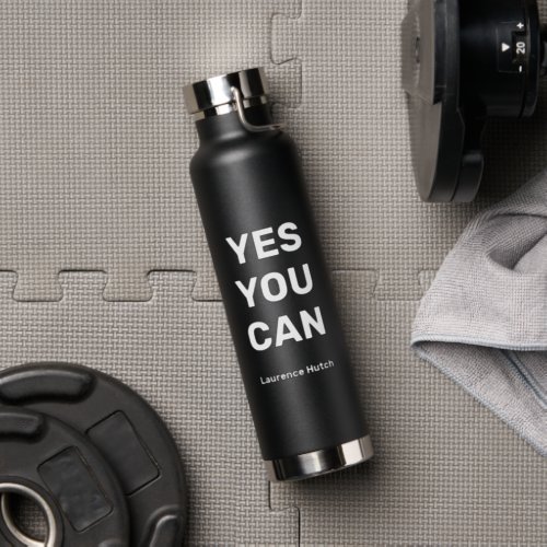 Yes You Can Personalized Name Workout Gym  Water Bottle