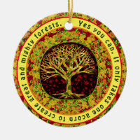 Yes You Can Positive Message Ceramic Ornament