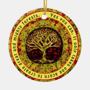 Yes You Can Positive Message Ceramic Ornament by thetreeoflife at Zazzle