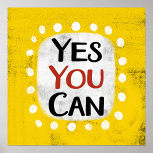 Yes You Can Poster Wall Art