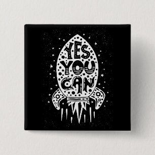 Yes You Can Rocketship Button