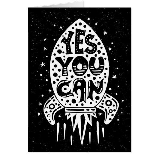 Yes You Can Rocketship Cards (Front)