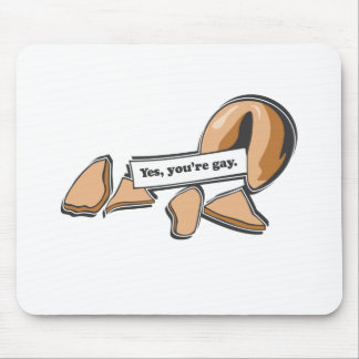 YES, YOU'RE GAY FORTUNE COOKIE MOUSE PAD