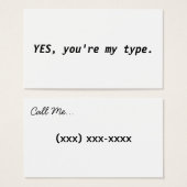 YES, you're my type (Front & Back)