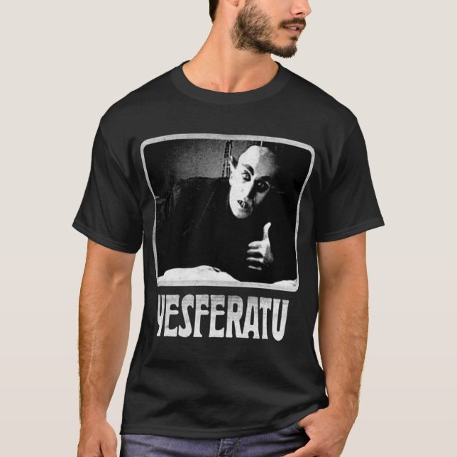 Yesferatu funny Nosferatu positive goth horror lov T-Shirt (Front)
