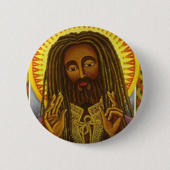 Yeshu Rasta Fari Pinback Button (Front)