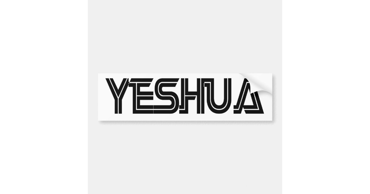 Yeshua Battlestar blanc Bumper Sticker | Zazzle