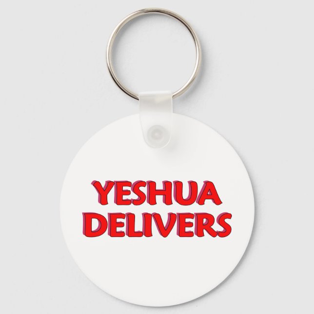Yeshua Delivers Keychain (Front)