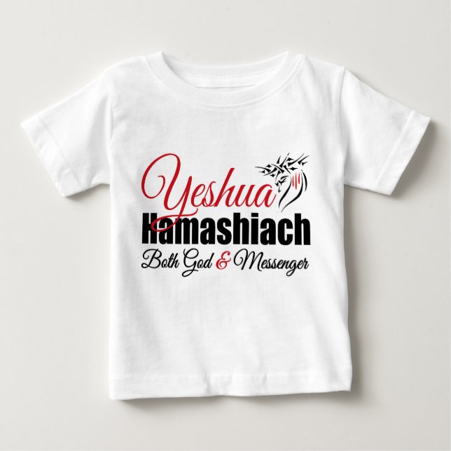 Yeshua Hamashiach Both God And Messenger T-shirt (Front)