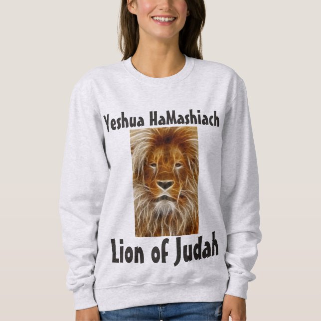 Yeshua HaMashiach, LION OF JUDAH T-shirts (Front)
