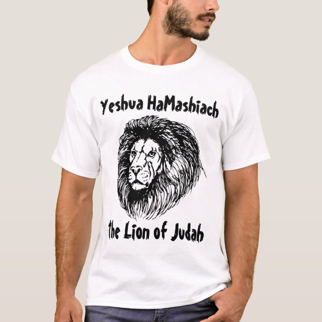 Yeshua HaMashiach, Messianic Jewish T-shirts, Lion T-Shirt (Front)