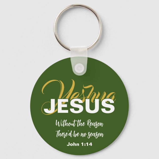 YESHUA JESUS Christian Christmas Keychain (Front)