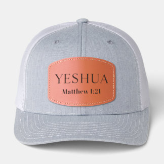 YESHUA Leather Patch Custom Bible Verse Cap 