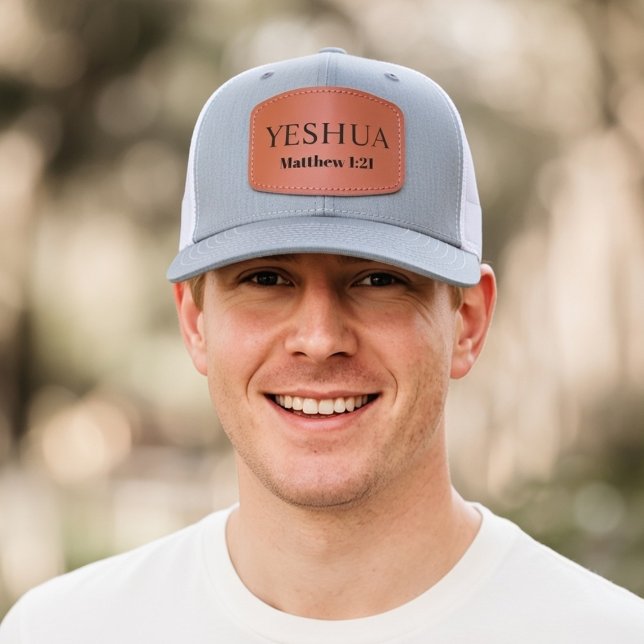YESHUA Leather Patch Custom Bible Verse Cap  (Creator Uploaded)