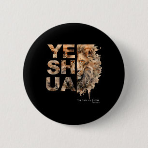 Yeshua, Lion Of Judah, Jesus, God, Bible Verse, Re Button